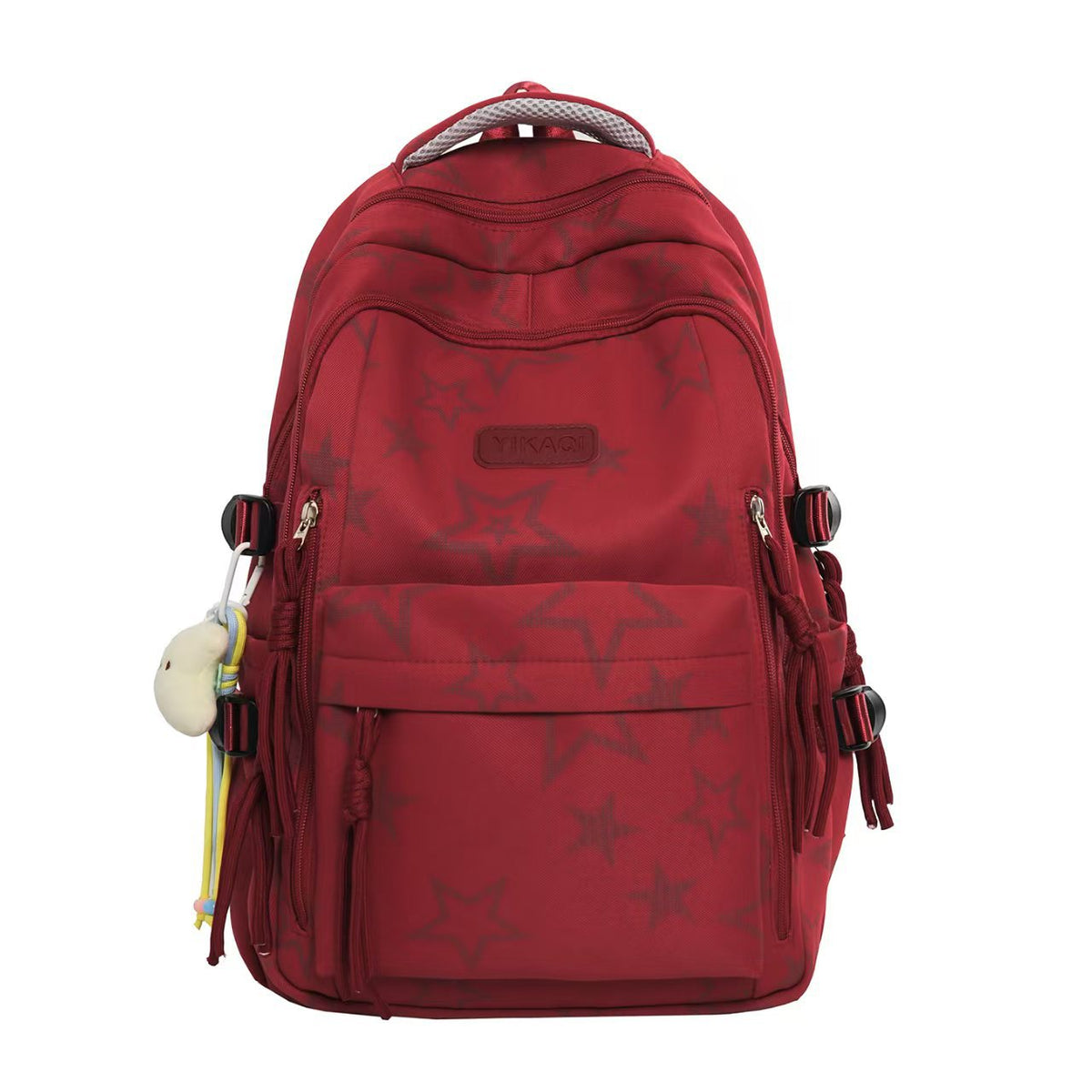 Star-Patterned Backpack with Adjustable Padded Straps