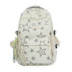 Star-Patterned Backpack with Adjustable Padded Straps