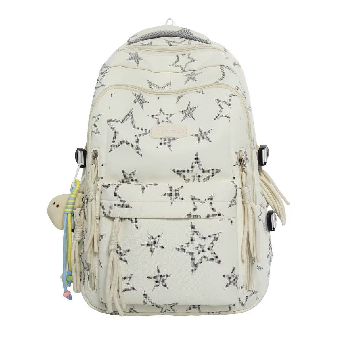 Star-Patterned Backpack with Adjustable Padded Straps