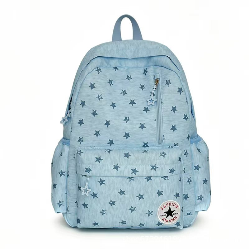 Star-Patterned Outdoor Backpack with Padded Straps