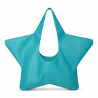 Star-Shaped Synthetic Leather Handbag with Comfortable Handles