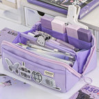 Transparent Pencil Case for School and Leisure - 10 Pockets, PVC Front, view 10