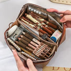 Transparent Pencil Case for School and Leisure - 10 Pockets, PVC Front, view 2