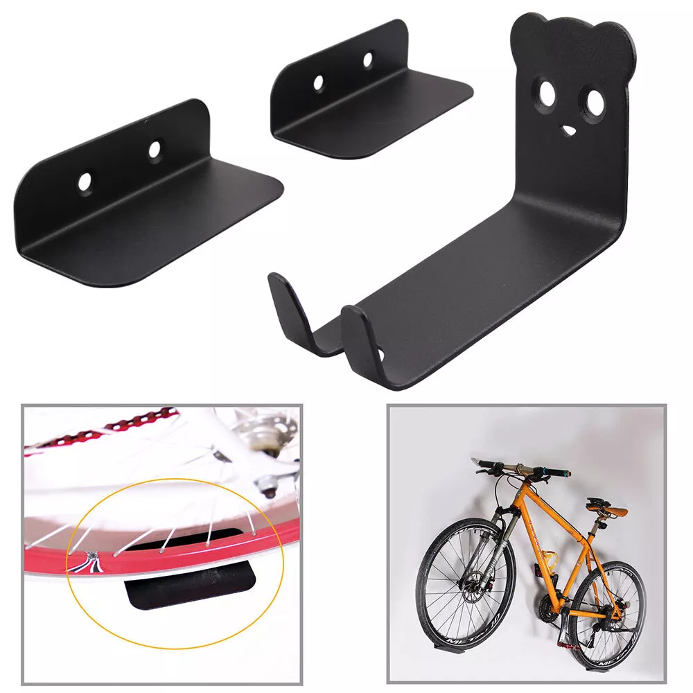 Steel Bicycle Wall Mount Hook with Pedal and Tyre Holders, 140 mm