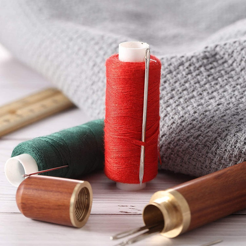 Stainless Steel Hand-Sewing Needles with Sandalwood Storage Case