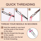Stainless Steel Hand-Sewing Needles with Sandalwood Storage Case