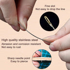 Stainless Steel Hand-Sewing Needles with Sandalwood Storage Case