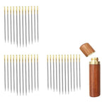 Stainless Steel Hand-Sewing Needles with Sandalwood Storage Case