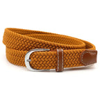 Stretch Braided Belt, 100cm, PU Leather and Alloy Buckle