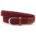 Stretch Braided Belt, 100cm, PU Leather and Alloy Buckle