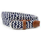 Stretch Braided Belt, 100cm, PU Leather and Alloy Buckle