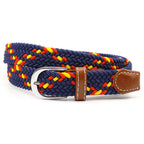 Stretch Braided Belt, 100cm, PU Leather and Alloy Buckle