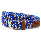 Stretch Braided Belt, 100cm, PU Leather and Alloy Buckle