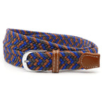 Stretch Braided Belt, 100cm, PU Leather and Alloy Buckle