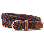 Stretch Braided Belt, 100cm, PU Leather and Alloy Buckle