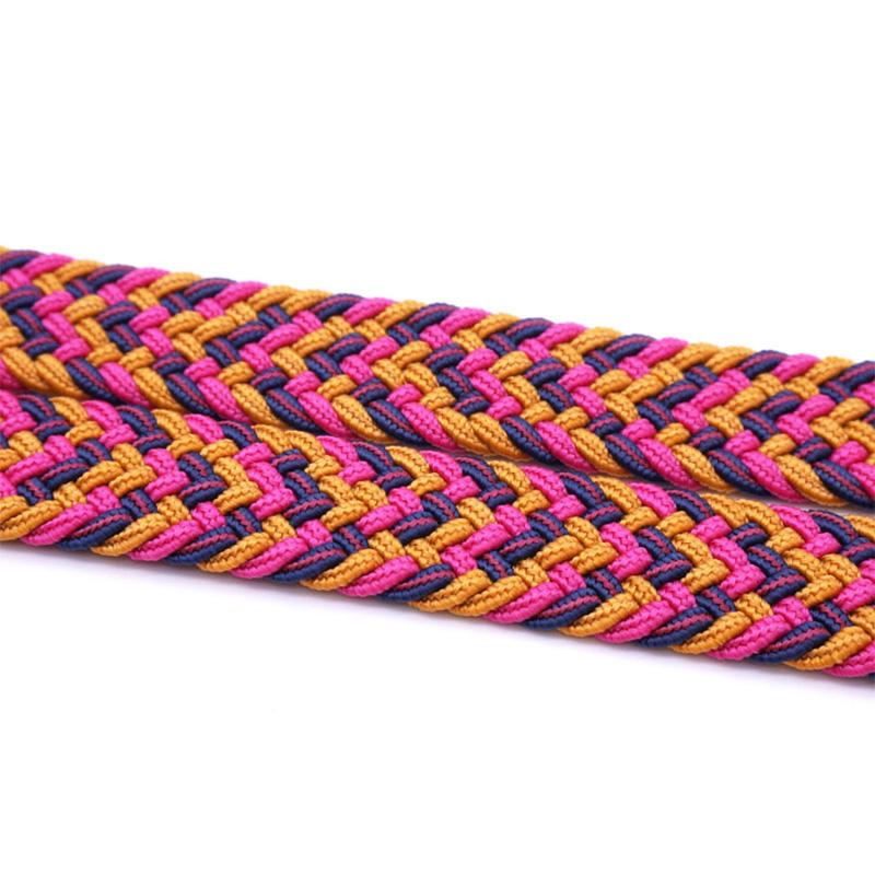 Stretch Braided Belt, 100cm, PU Leather and Alloy Buckle