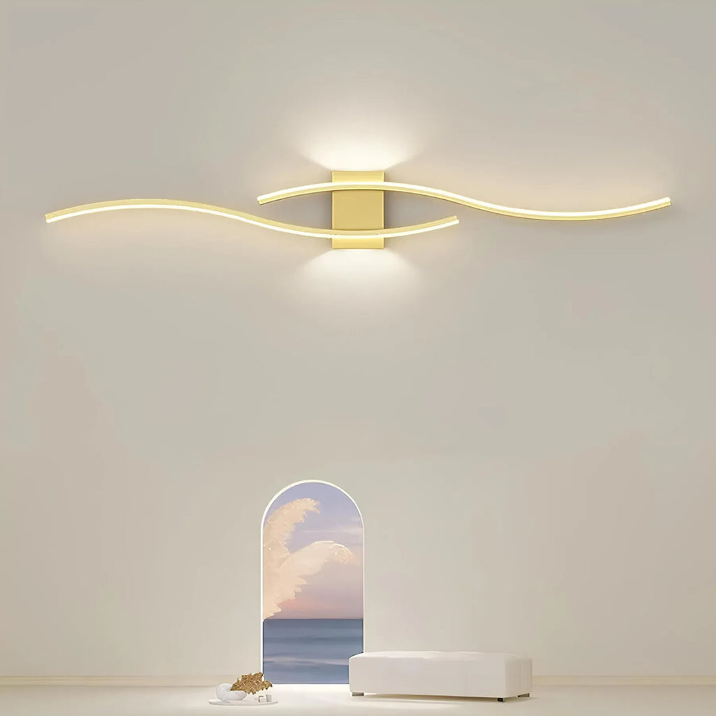 Long Wall-Mounted LED Light Band - Warm White 3000k, 12W, Wrought Iron, view 6