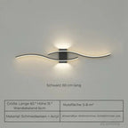 Long Wall-Mounted LED Light Band - Warm White 3000k, 12W, Wrought Iron, view 2
