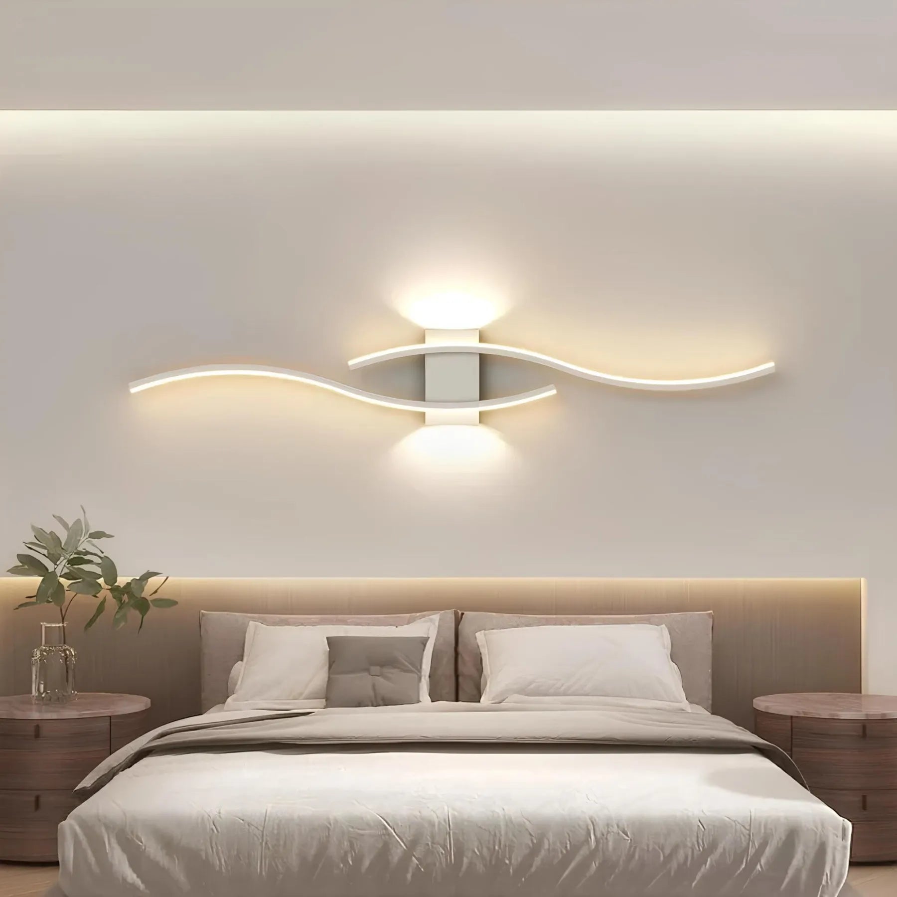 Long Wall-Mounted LED Light Band - Warm White 3000k, 12W, Wrought Iron, view 4