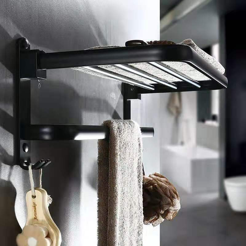 Suction Cup Towel Holder with Folding 90° Arm for Bathrooms