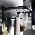 Suction Cup Towel Holder with Folding 90° Arm for Bathrooms