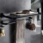 Suction Cup Towel Holder with Folding 90° Arm for Bathrooms