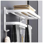Suction Cup Towel Holder with Folding 90° Arm for Bathrooms