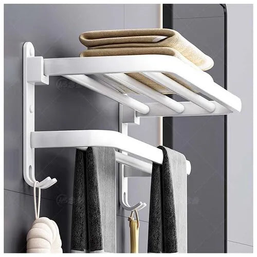 Suction Cup Towel Holder with Folding 90° Arm for Bathrooms