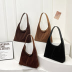 Suede Casual Hobo Bag