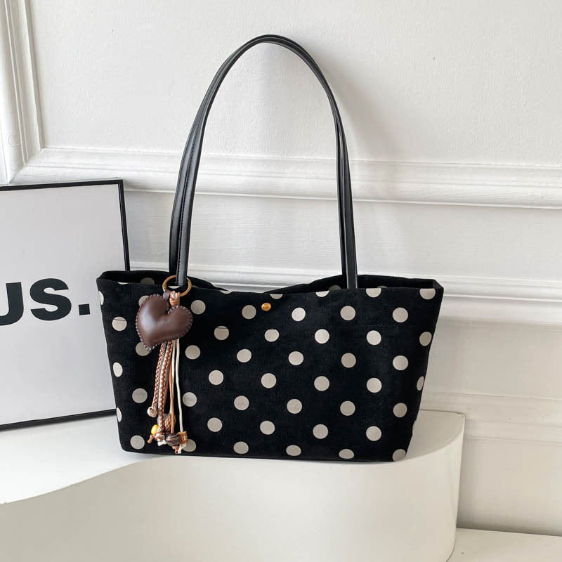Suede Shoulder Tote Bag with Long Straps
