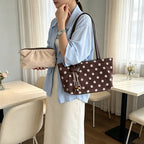 Suede Shoulder Tote Bag with Long Straps