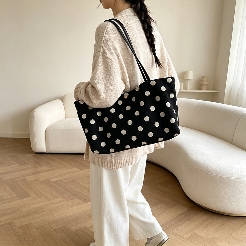Suede Shoulder Tote Bag with Long Straps