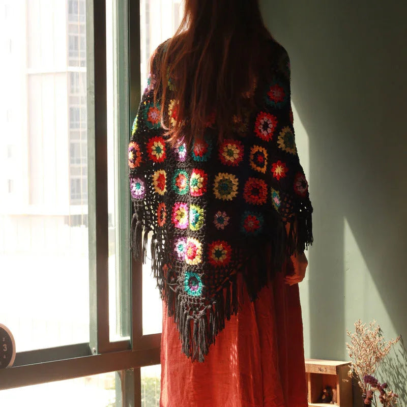 Sunfield Pinestone Crochet Shawl-Welvere