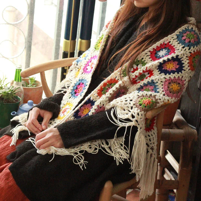 Sunfield Pinestone Crochet Shawl-Welvere