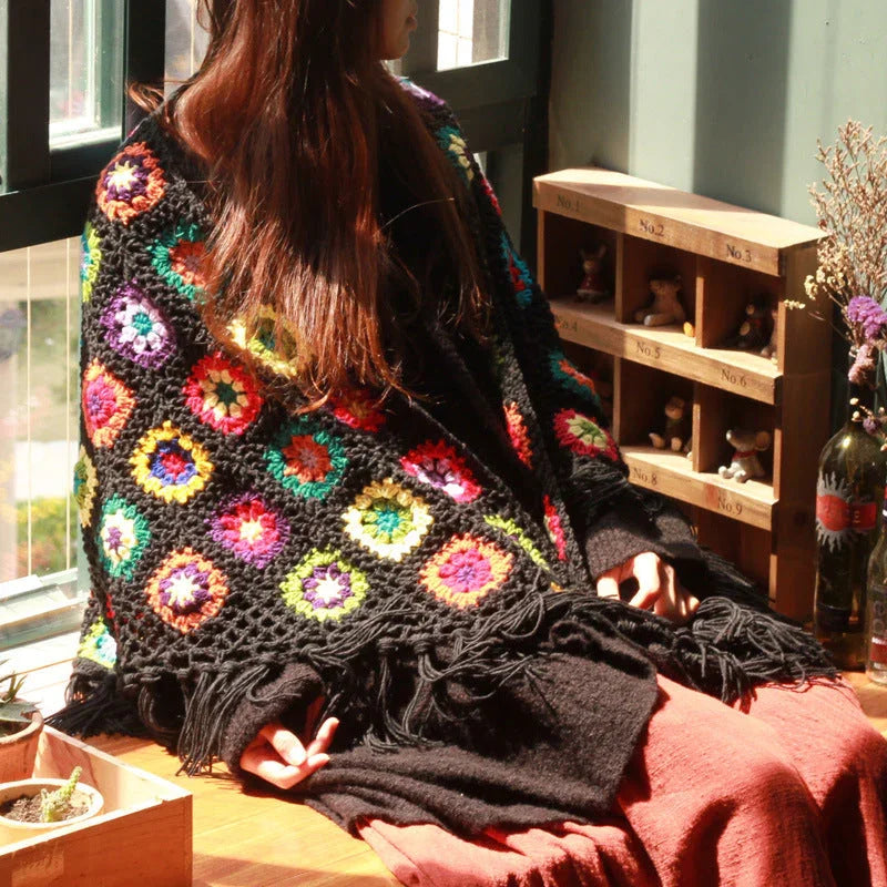 Sunfield Pinestone Crochet Shawl-Welvere