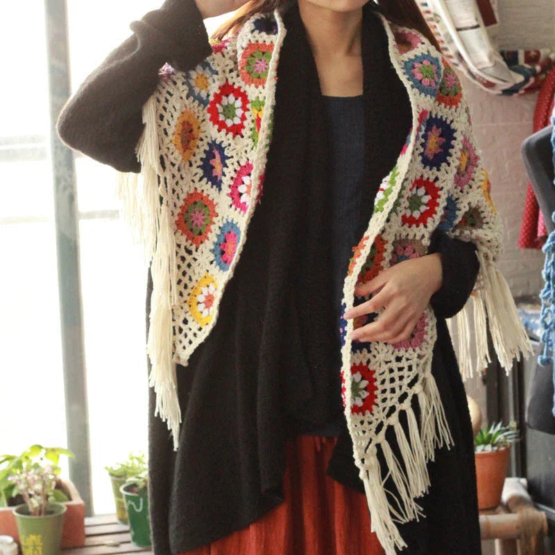 Sunfield Pinestone Crochet Shawl-Welvere