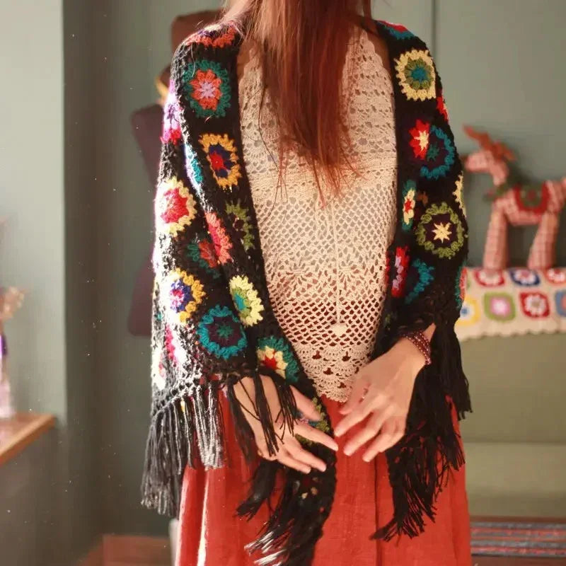 Sunfield Pinestone Crochet Shawl-Welvere