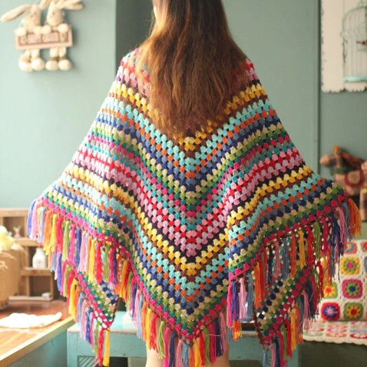 Sunfield Pinestone Crochet Shawl-Welvere