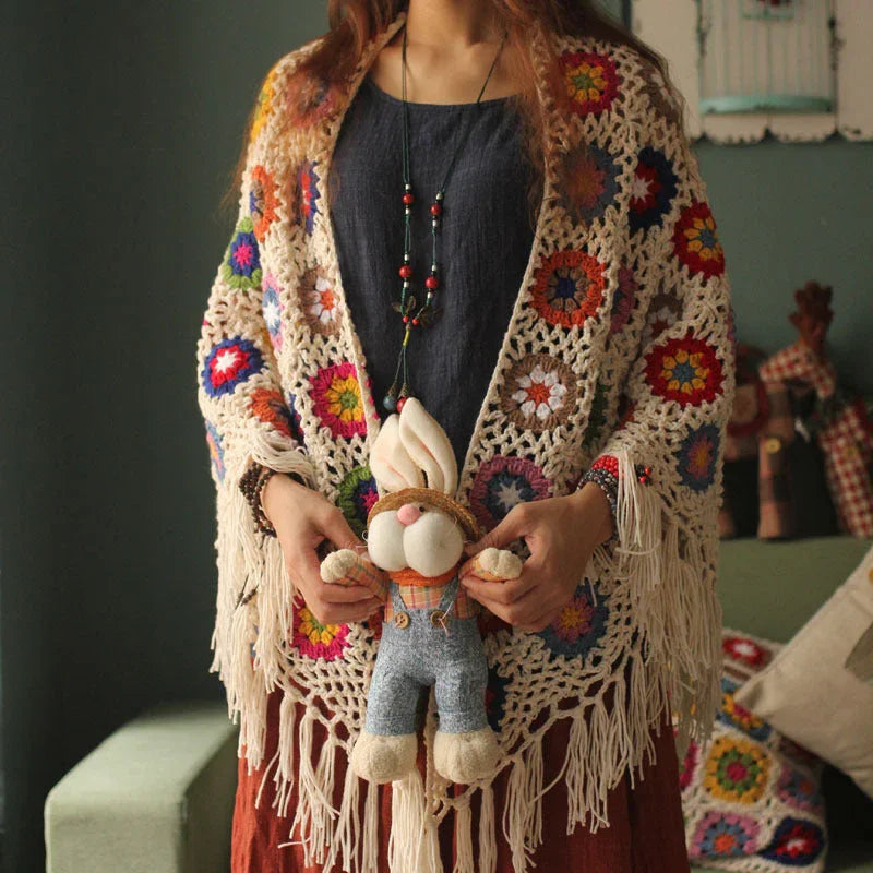 Sunfield Pinestone Crochet Shawl-Welvere