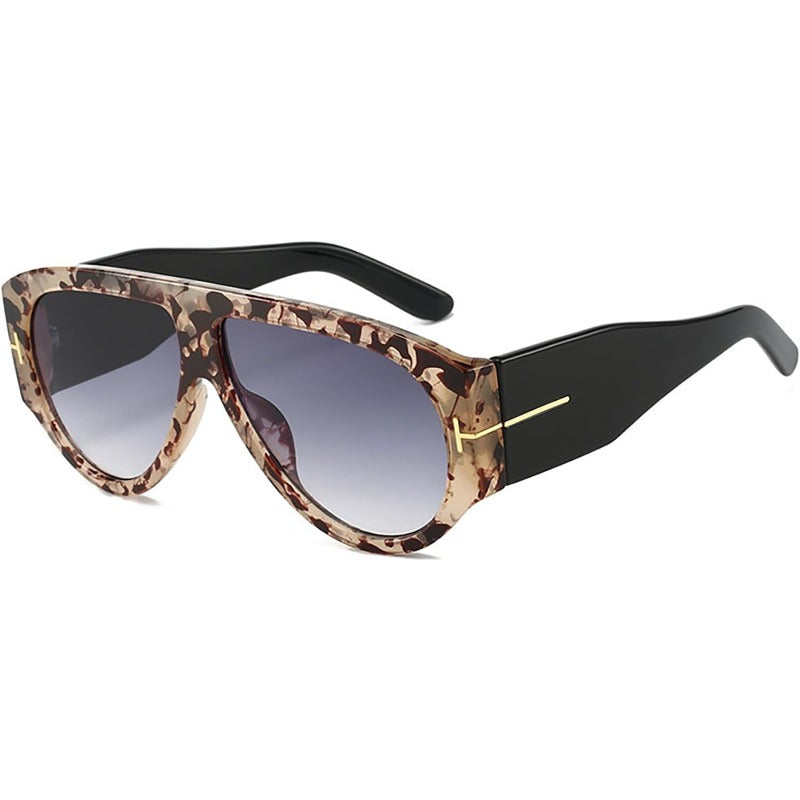 Oversized UV400 Aviator Sunglasses for Women - AC Plastic Frame, PC Lenses, view 20