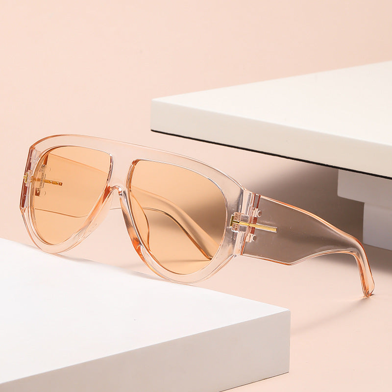Oversized UV400 Aviator Sunglasses for Women - AC Plastic Frame, PC Lenses, view 22