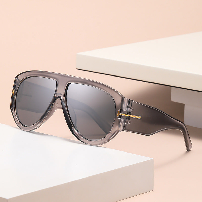 Oversized UV400 Aviator Sunglasses for Women - AC Plastic Frame, PC Lenses, view 24