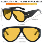 Oversized UV400 Aviator Sunglasses for Women - AC Plastic Frame, PC Lenses, view 4
