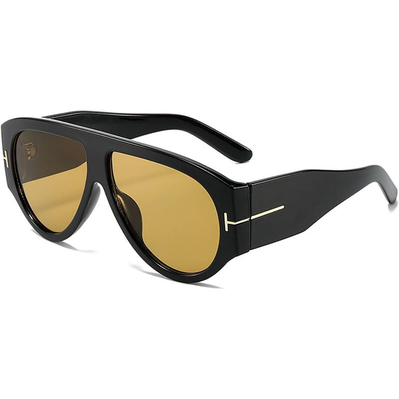 Oversized UV400 Aviator Sunglasses for Women - AC Plastic Frame, PC Lenses, view 7