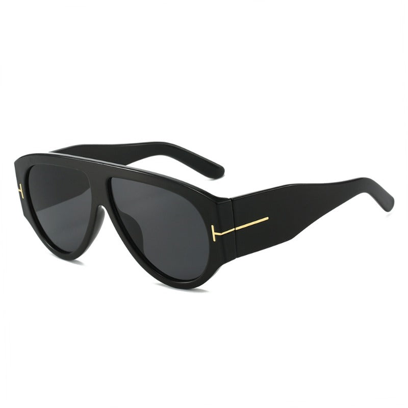 Oversized UV400 Aviator Sunglasses for Women - AC Plastic Frame, PC Lenses, view 9