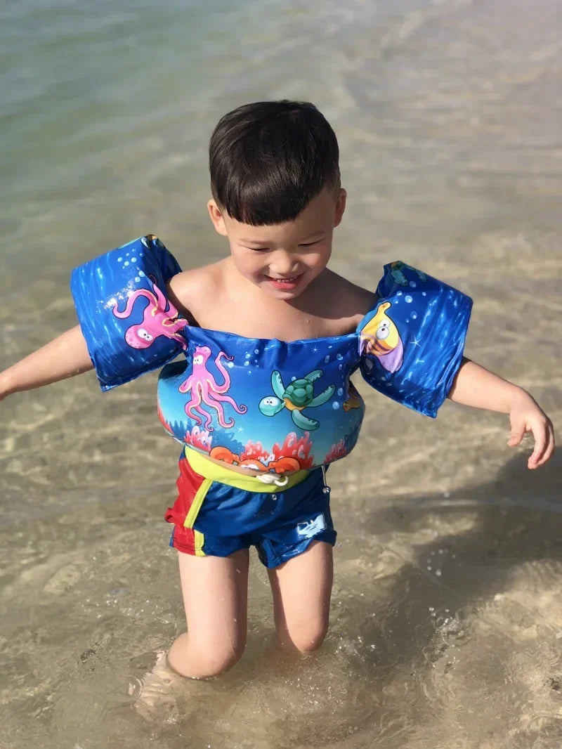 Kids Swim Aid Life Jacket with Arm Wings - Adjustable Double Buckle, up to 25 kg, view 3