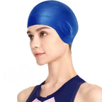 Silicone Swim Cap with Ear Protection for Long Hair - 100% Silicone, Pool Use, view 3