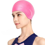 Silicone Swim Cap with Ear Protection for Long Hair - 100% Silicone, Pool Use, view 4