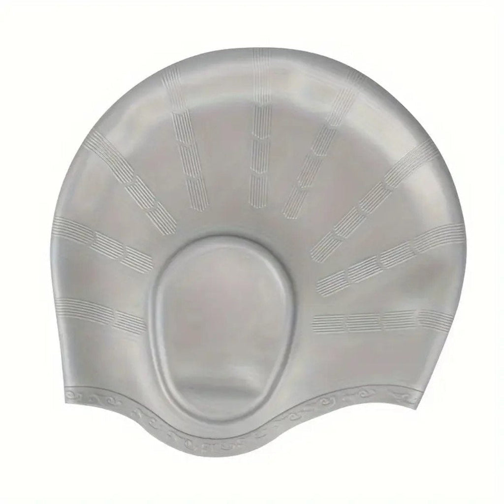 Silicone Swim Cap with Ear Protection for Long Hair - 100% Silicone, Pool Use, view 5