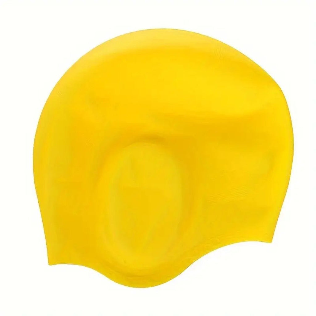 Silicone Swim Cap with Ear Protection for Long Hair - 100% Silicone, Pool Use, view 6